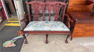 Mahogany Chippendale Bench