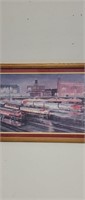 Fisher Kansas City Trainyard framed picture