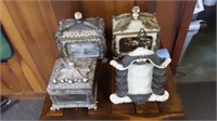 3 Picture Frame Jewelry Boxes and 1 Picture Frame