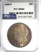 1889-S Morgan MS64 LISTS $800