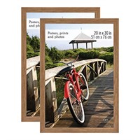 2 pcs MCS Museum Poster Frame, Medium Oak, 20 x