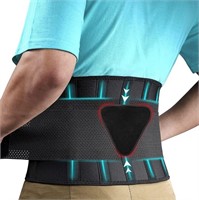 FEATOL Breathable Back Brace with Lumbar Pad for W