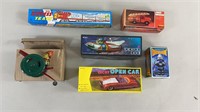 7pc NIB Reproduction Wind Up Tin Toys