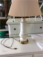 White and gold lamp