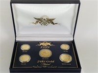 1999 24K GOLD PLATED COIN SET