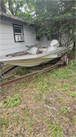 1984 16' thunder bolt boat  and trailer with