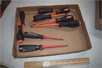 Lot of Electrician's Screwdrivers