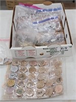 VARIETY OF GAME TOKENS AND WOODEN TOKENS