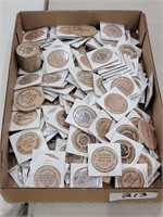 LARGE AMOUNT OF WOODEN TOKENS/VARIETY