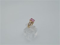 14K Yellow Gold Amethyst Diamond ? Ring