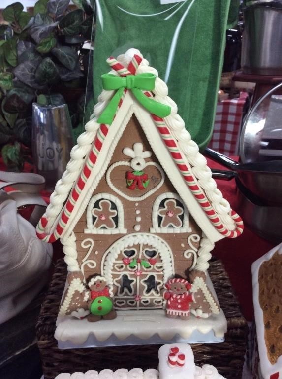 Battery operated gingerbread house