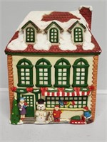 Christmas Snowman Village Cookie Jar