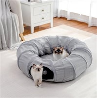 WFF9417  Pawz Road Cat Tunnel & Cushion, Gray