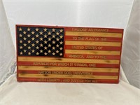 Pledge Allegiance Wood Flat 21" x 11"