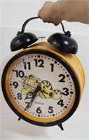 HUGE 1978 Garfield Alarm Clock 17.5" Tall x 13.75"