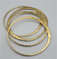 33.9g Tw Sterling Gold Wash Bangle Bracelets