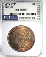 1878 7TF Rev 79 Morgan MS65 LISTS $2250