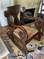 ANTIQUE WATERFALL ROCKER