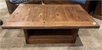 Mission Style Reproduction Country Oak Coffee Tabl