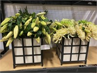 2 Large Arrangements in Unique Planters