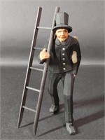 Wooden Chimney Sweep Figurine Swiss Made