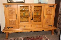 Large Cabinet with Leaded Glass Doors