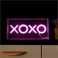 Urban Shop LED Neon XOXO Light, Pink