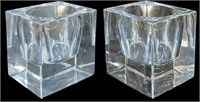 Clear Heavy Glass Votive Holders