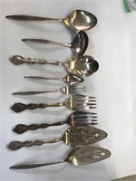 Silverware Chest and 8pc International Silverplate
