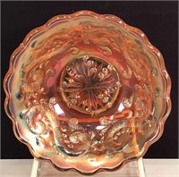 Fenton Feathered Serpent Berry Bowl