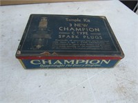 old champion spark plugs tin