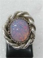 Sterling Silver SW Synthetic Opal Ring
