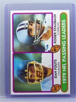 Roger Staubach/Dan Fouts 1980 Topps Pass Leaders