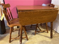 Maple drop leaf table w/2 chairs