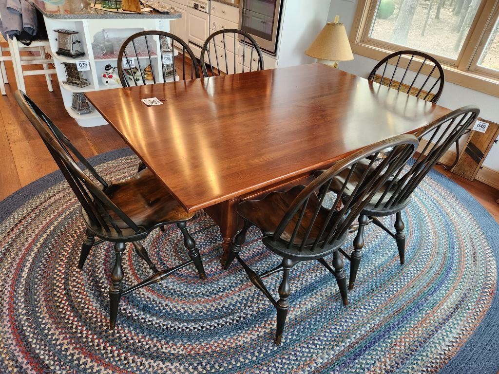 V. nice colonial style table w/ storage under-....