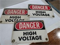 3 danger high voltage signs