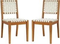 Faux Leather Woven Dining Chair