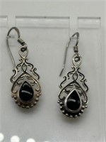 Sterling Silver Black Onyx Earrings