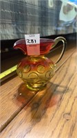 Vintage amberina coin dot pitcher