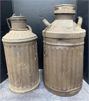(T) 2 Large Antique Fuel Can: 24 Inches