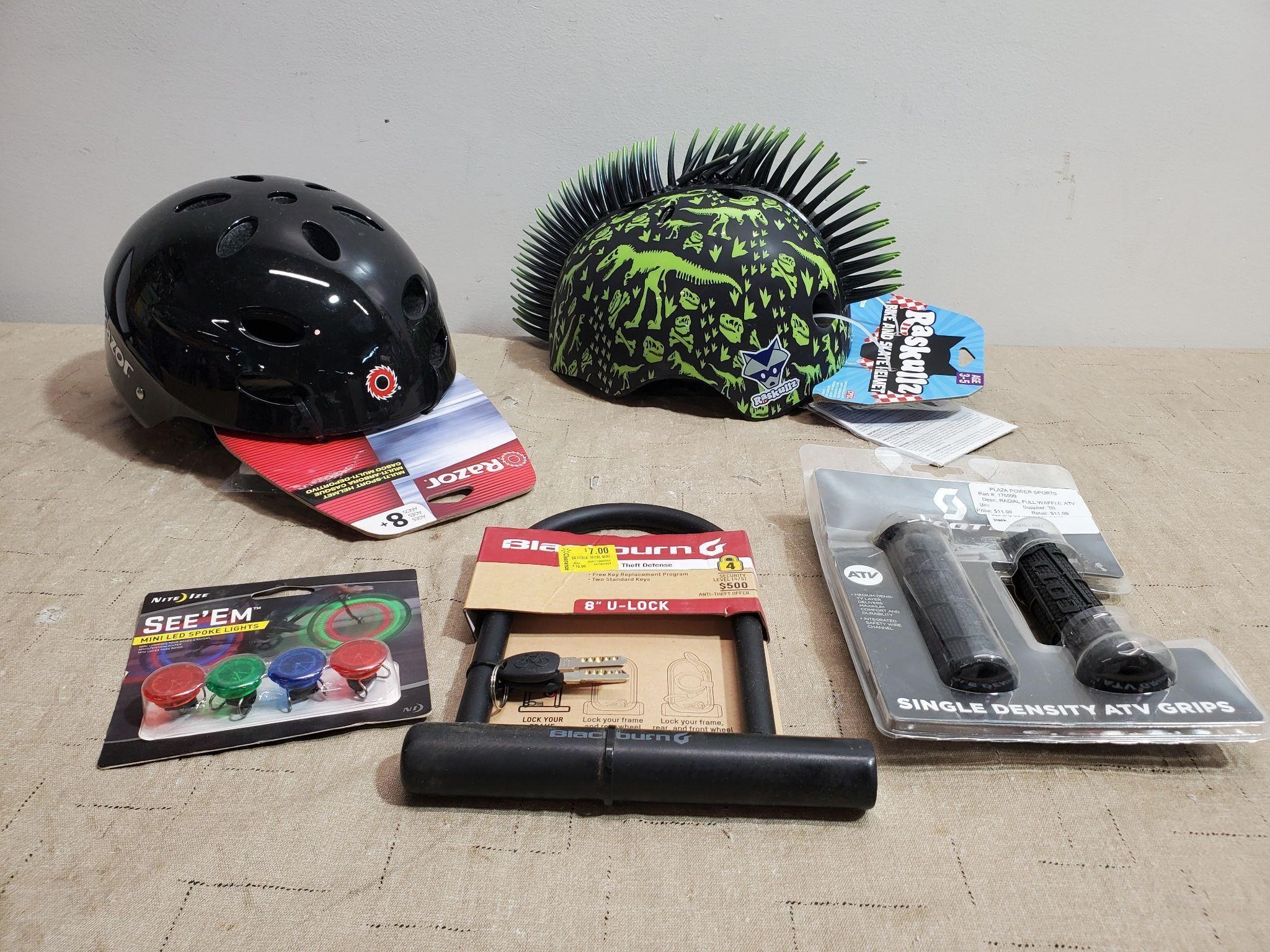 Bike Protection, Helmets Lock and Reflective Led