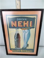 Nehi quality beverages framed calendar