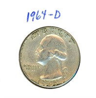 1964-D Washington Silver Quarter