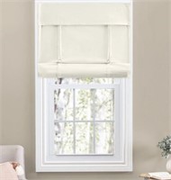 $180-LIGHT FILTERING COTTAGE ROMAN SHADE 27X64 IN