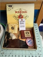 Cigar Box Filled with Assorted Items