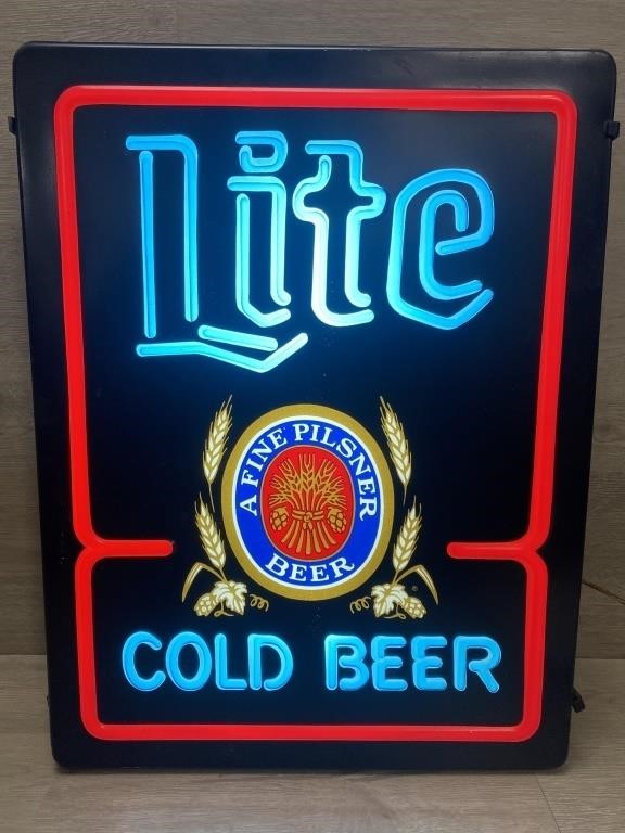 Lite Cold Beer Lighted Sign