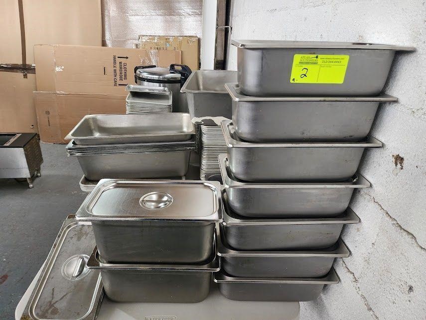 1/3 SIZE SS PANS WITH LIDS