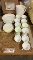Set of Milk glass dishes