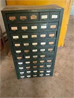 50 Drawer Metal Cabinet AND contents