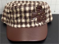 New Something special fitted brown plaid hat